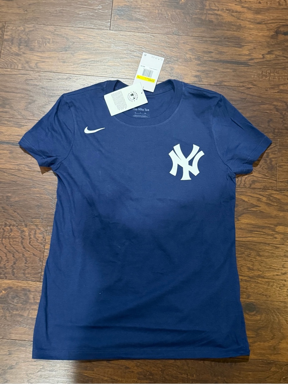 Nike Navy Short Sleeve New York Yankees Logo Tee Small New